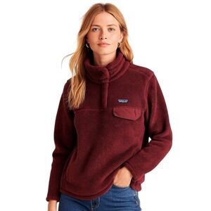 Patagonia Re-Tool Snap-T High Pile Fleece Pullover |‎ Burgundy Fall Layering | S